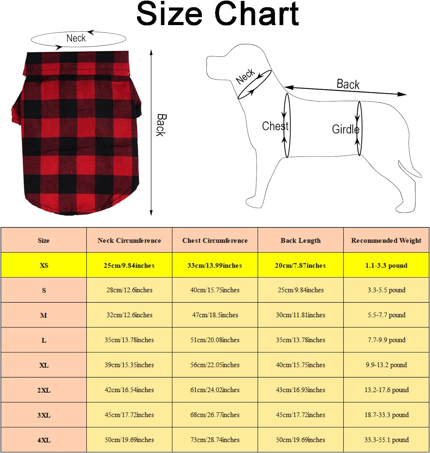 Tongcloud 2 Pack Plaid Dog Shirts - Puppy & Cat Shirts for Small Dogs & Cats - Red & Blue, Medium - Birthday Party & Holiday Photo