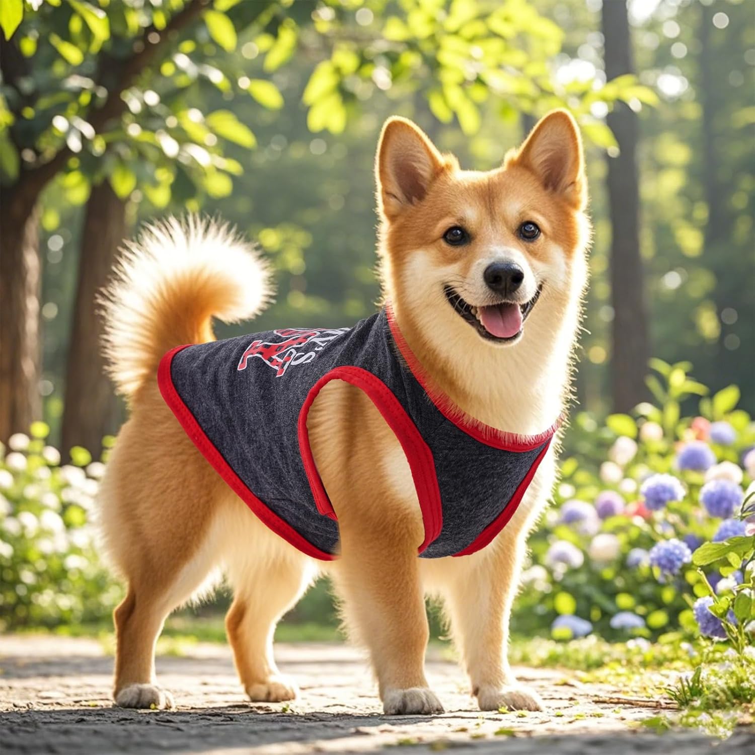 Pistha 4 Pack Dog Shirts Summer Printed Puppy Clothes Novel Sleeveless Pet T Shirts Dog Clothes for Small Medium Dogs Cats Boy(M) - Image 5