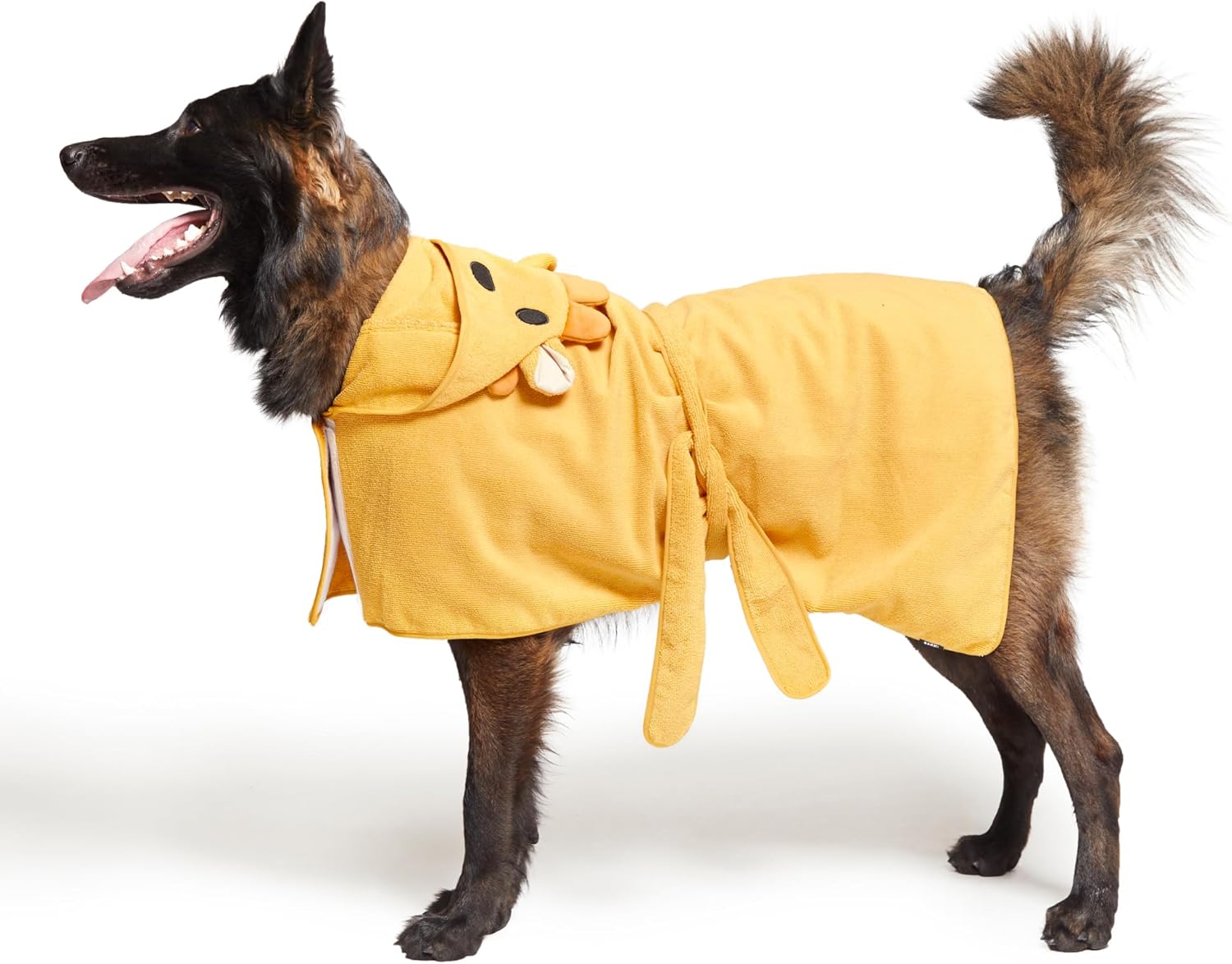 Barkbox Dog Bathrobe Fast Drying with Hook and Loop Closure & Wrap Tie Snuggle, Cute Dogs Clothes, Easy to Clean, Machine Washable, Dog Coats and Tumble Dry Low - Rubber Duck, Medium - Image 7