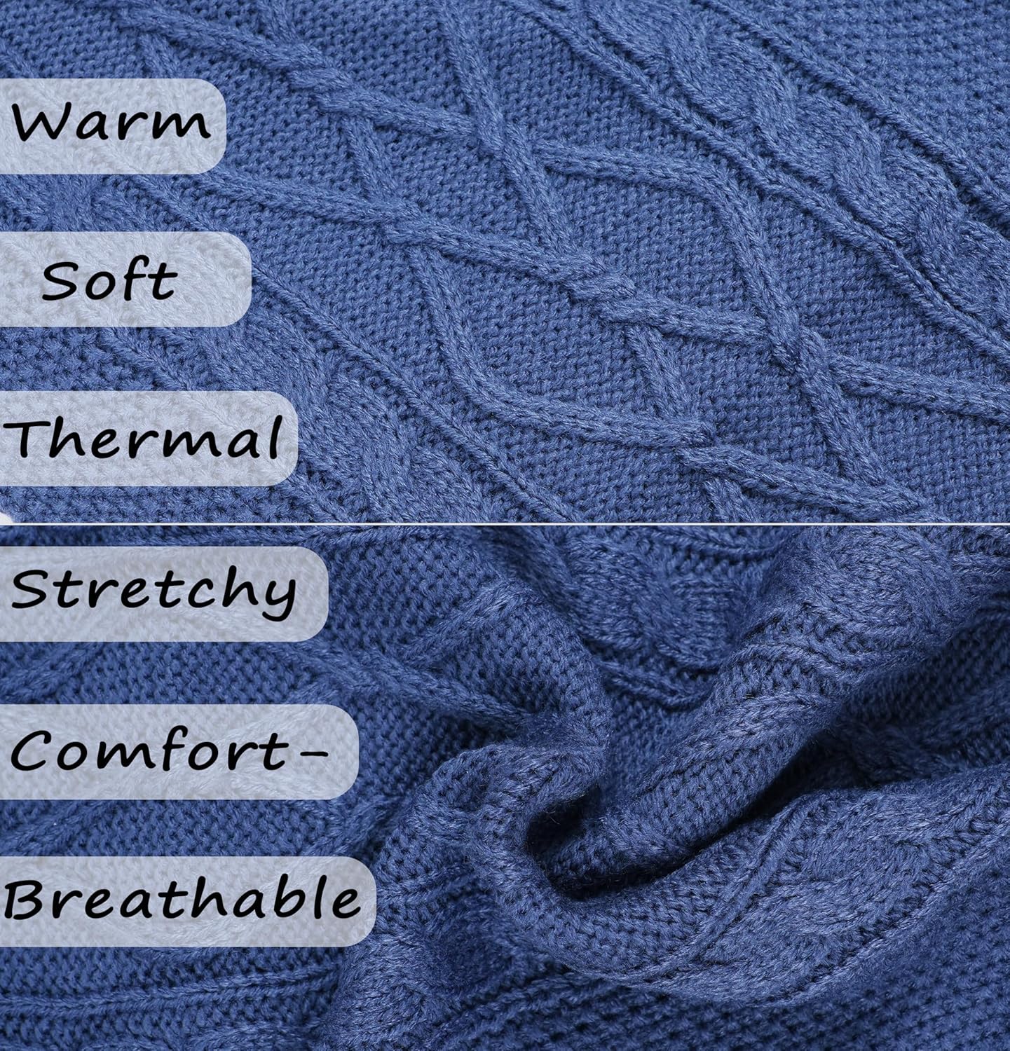 Alternative view of Dog Sweaters for Small Dogs XS Dog Sweater Winter Dog Clothes Boy Chihuahua Yorkie Sweater Warm Pet Clothes Knitted Solid Puppy Sweater Cat Sweater Doggy Turtleneck for Cold Weather (Blue, X-Small)