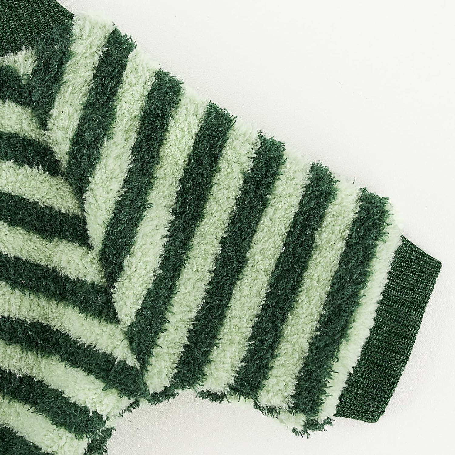 Alternative view of XPUDAC Stripe Dog Sweater Fleece Dog Pajamas Winter Pet Clothes for Small Medium Dogs Girl Boy Doggy Apparel for Cold Weather, Stripe Green, S