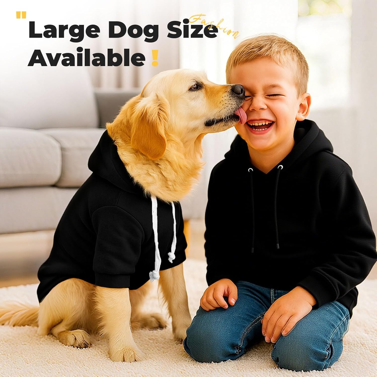 PETCARE Basic Dog Hoodie Sweaters for Small Medium Large Dogs Cats Puppy Clothes Soft Warm Fleece Dog Hoodies Sweatshirt with Small Pockets Fall Winter Chihuahua Dachshund Golden Retriever Outfits - Image 3