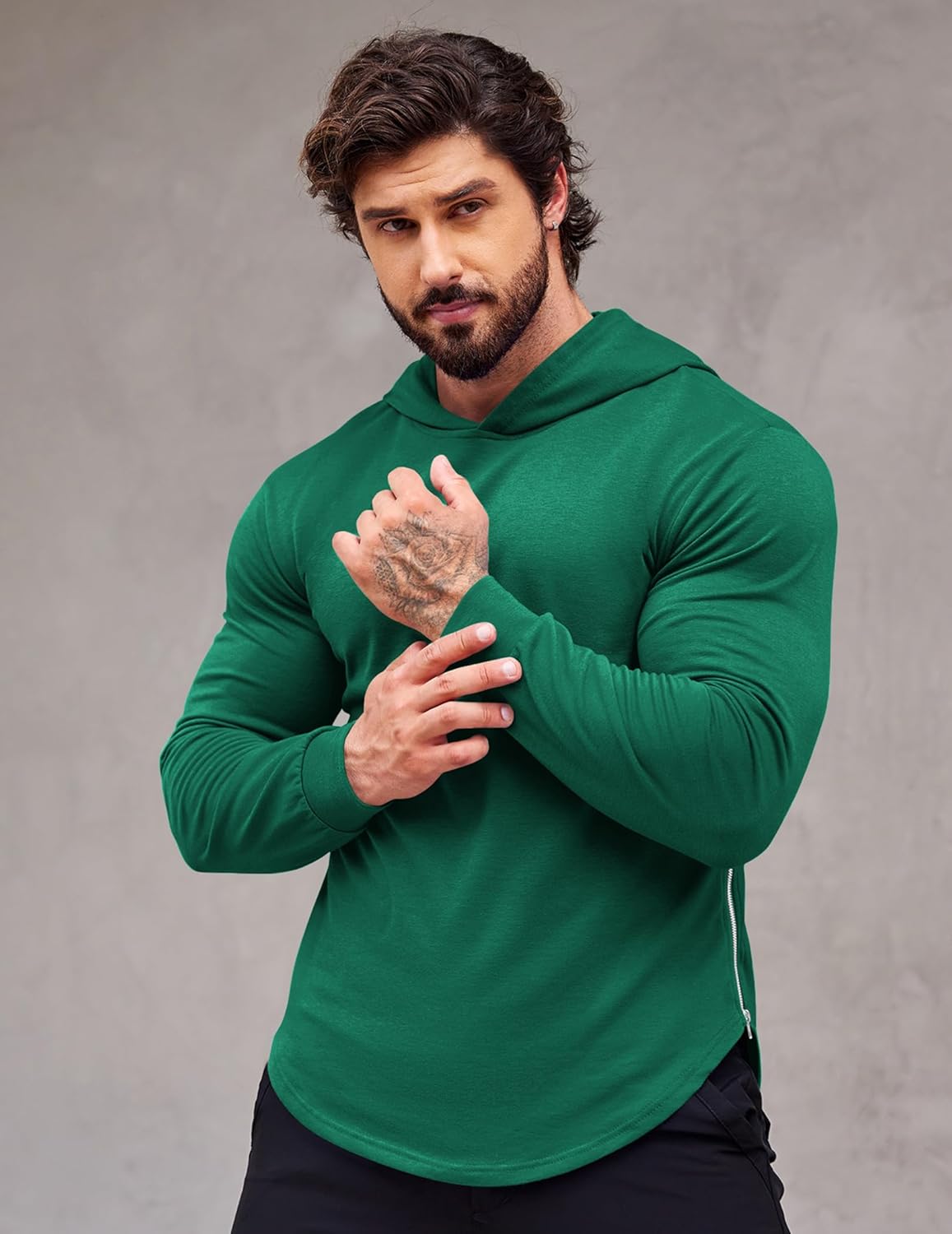 COOFANDY Men's Workout Sweatshirts Long Sleeve Muscle Fit Athletic Gym Hoodies Pullover