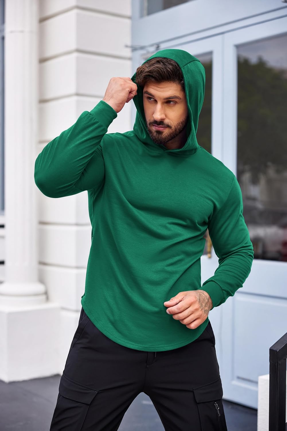 Alternative view of COOFANDY Men's Workout Sweatshirts Long Sleeve Muscle Fit Athletic Gym Hoodies Pullover