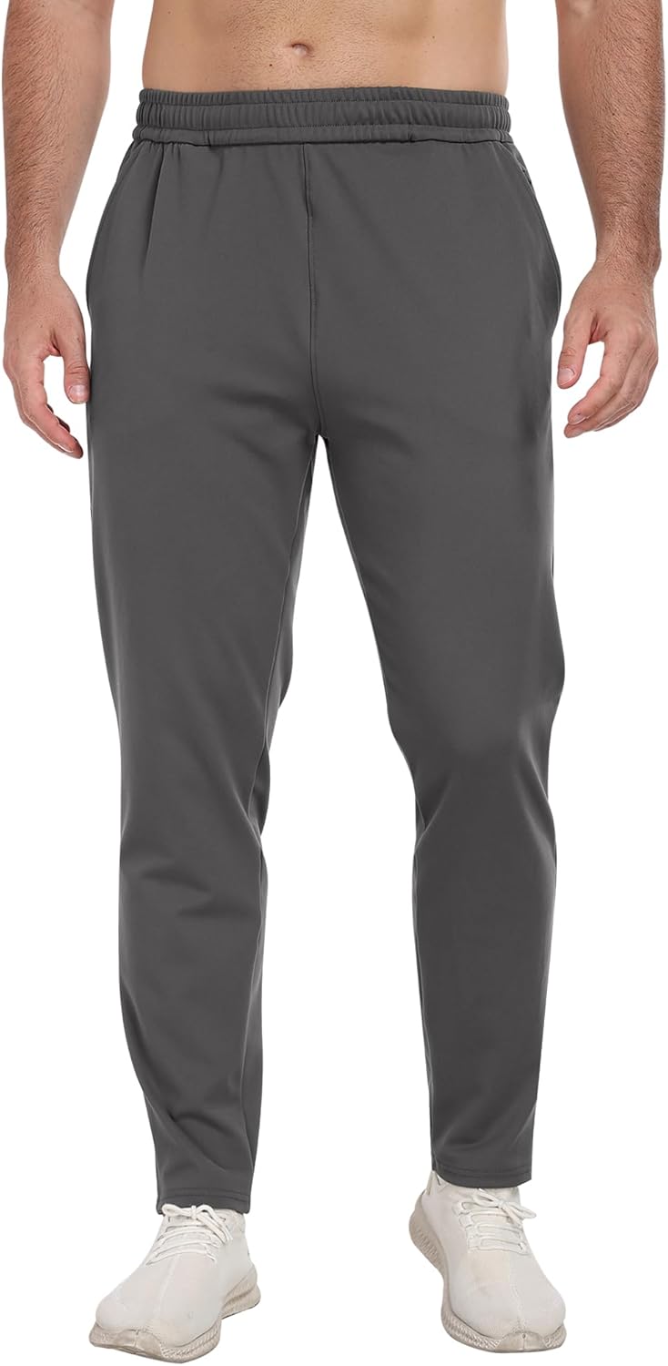 3 Pack Men's Workout Sweatpants with Pockets,Athletic Gym Tapered Joggers Pants for Men Running Pants