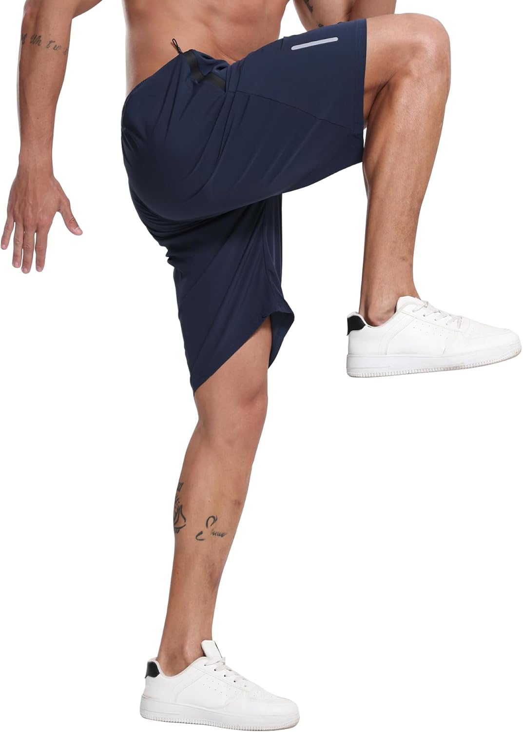 Alternative view of BUYJYA 5 Pack Men's Athletic Gym Shorts Set Workout Basketball Running Elastic Waist with Zipper Pocket Gift