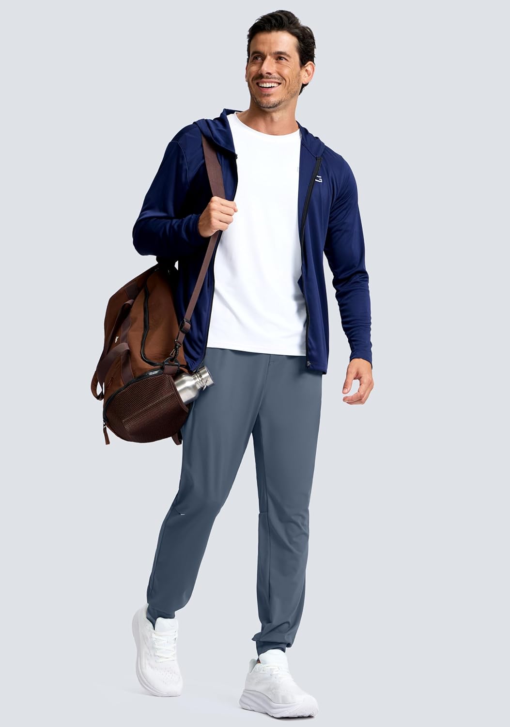 Alternative view of G Gradual Men's Joggers with Zipper Pockets Athletic Workout Gym Pants Stretch Running Track Jogging Sweatpants for Men