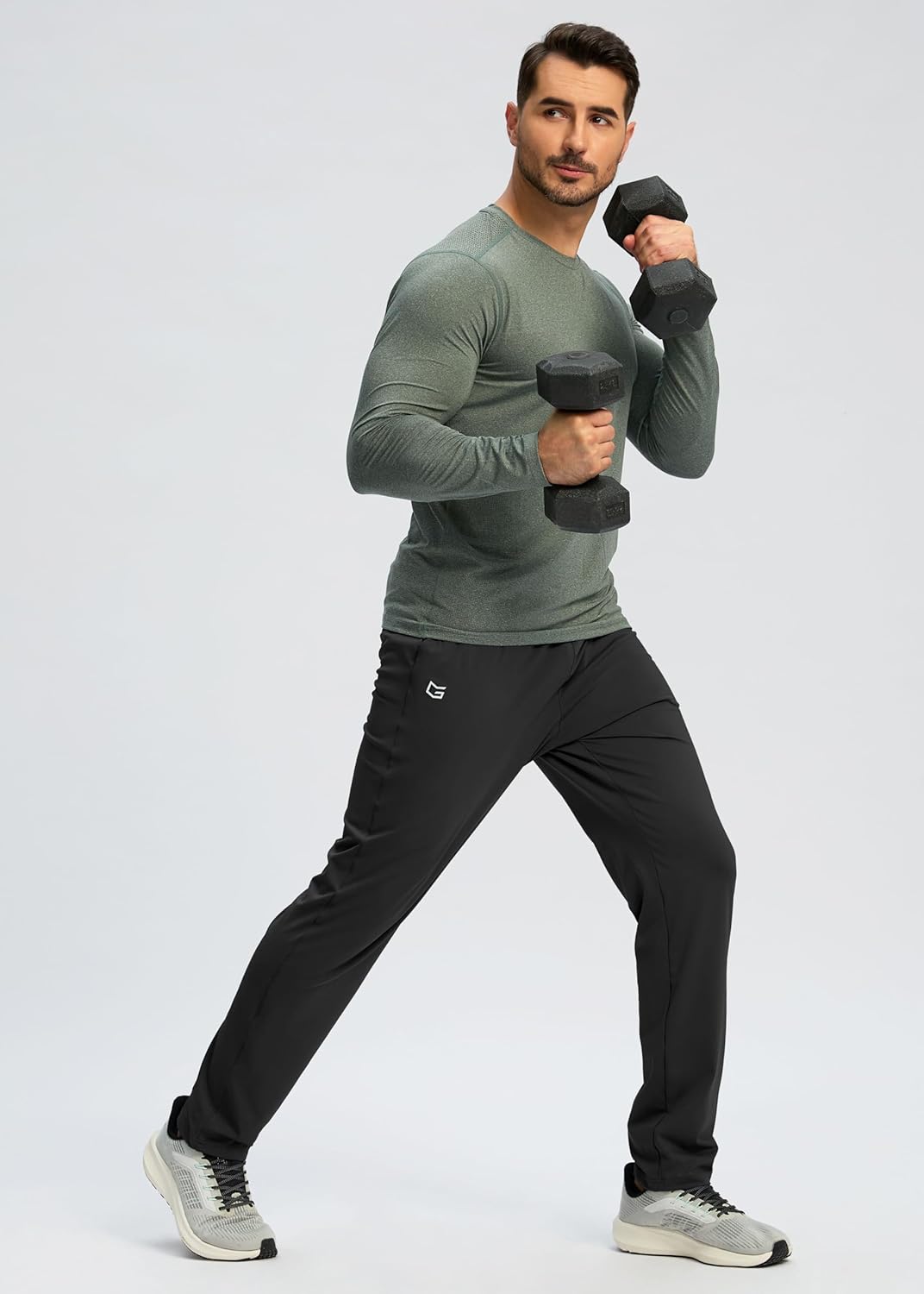 Alternative view of G Gradual Men's Sweatpants with Zipper Pocket Workout Athletic Track Pants Stretch Tapered Joggers for Gym Running Jogging