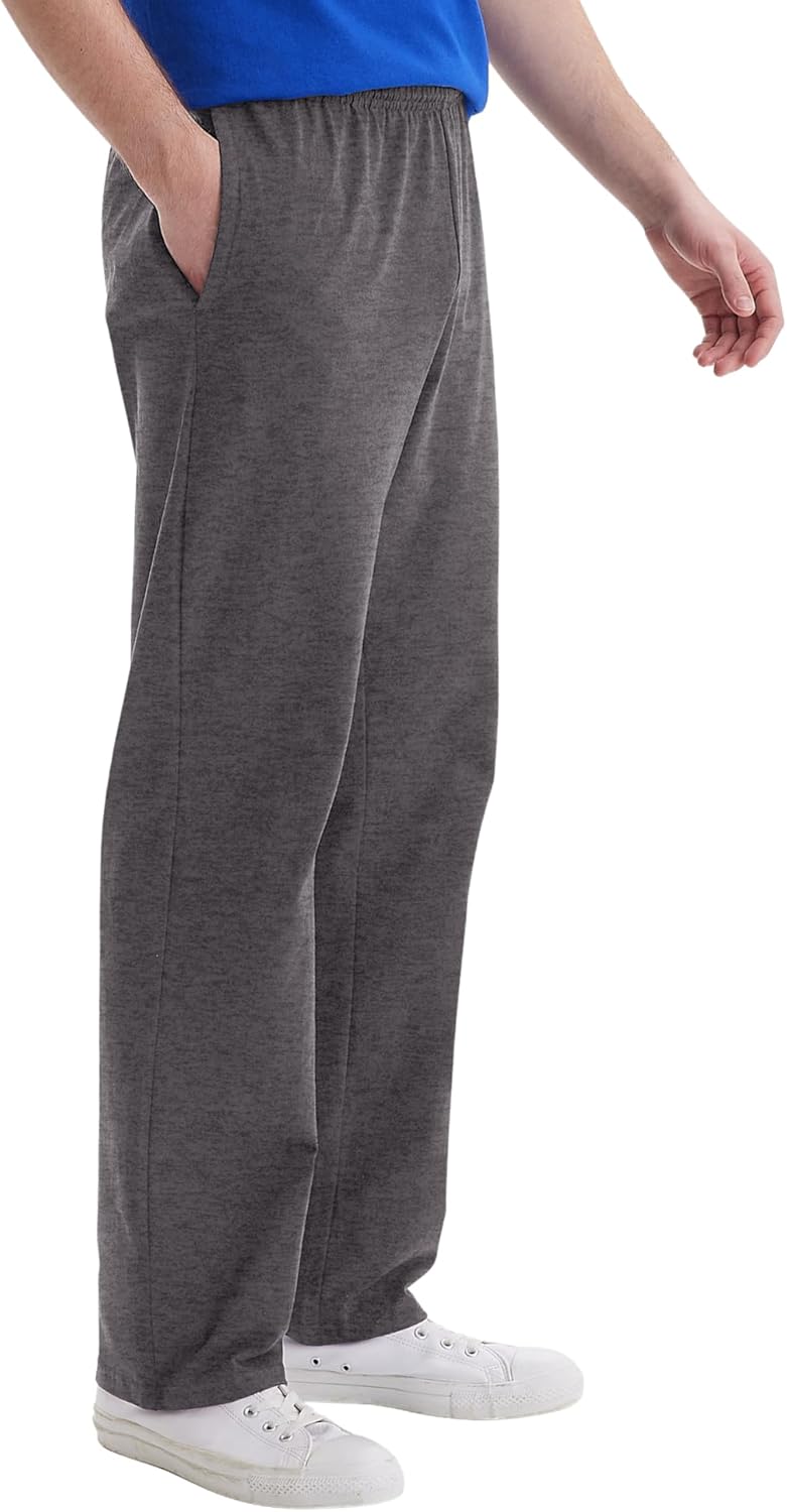 Alternative view of Hanes Men's Essentials Jersey Sweatpants, Cotton Lounge Pants with Pockets for Men, 32u201D Inseam