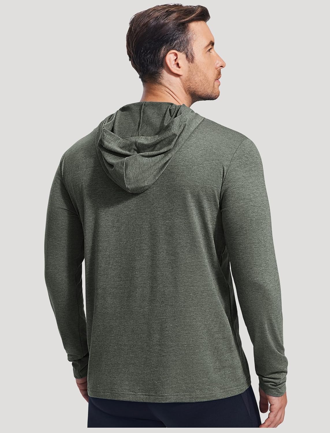 PINSPARK Lightweight Pullover Hoodies for Men Long Sleeve Hoodie for Golf Gym Workout Athletic Sweatshirt