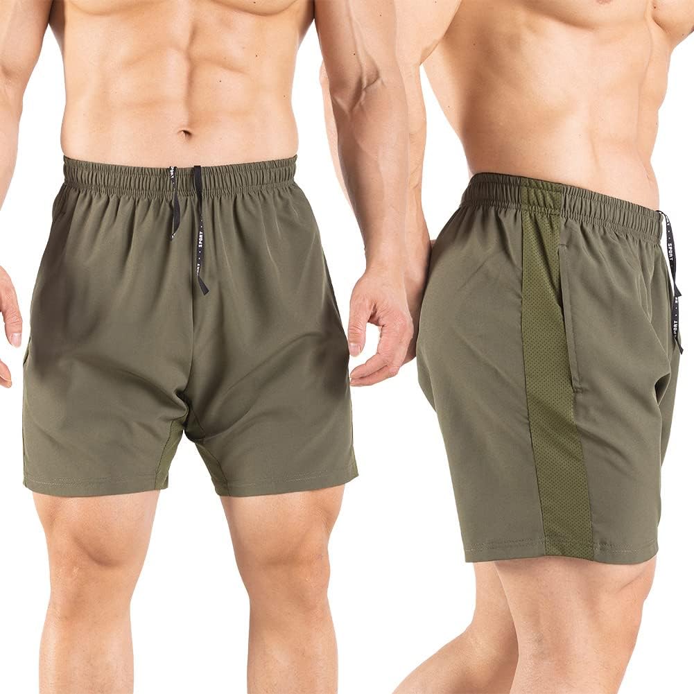 Alternative view of Gaglg Men's 5" Running Shorts 2 Pack Quick Dry Athletic Workout Gym Shorts with Zipper Pockets