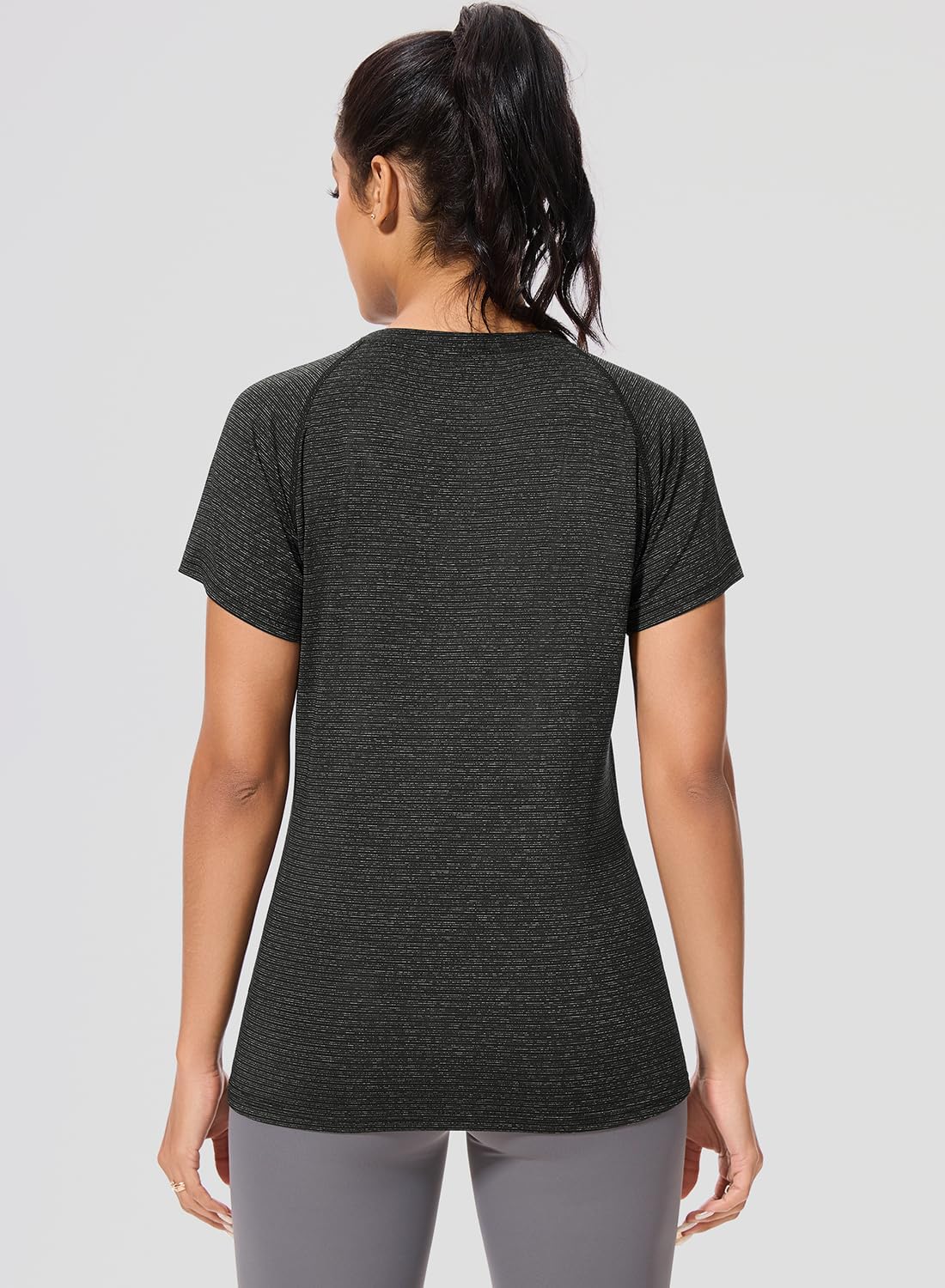 Alternative view of Cosy Pyro 4-Pack Women's Workout Tops Short Sleeve Athletic Compression T-Shirt Quick Dry Running Gym Tee Yoga Shirts