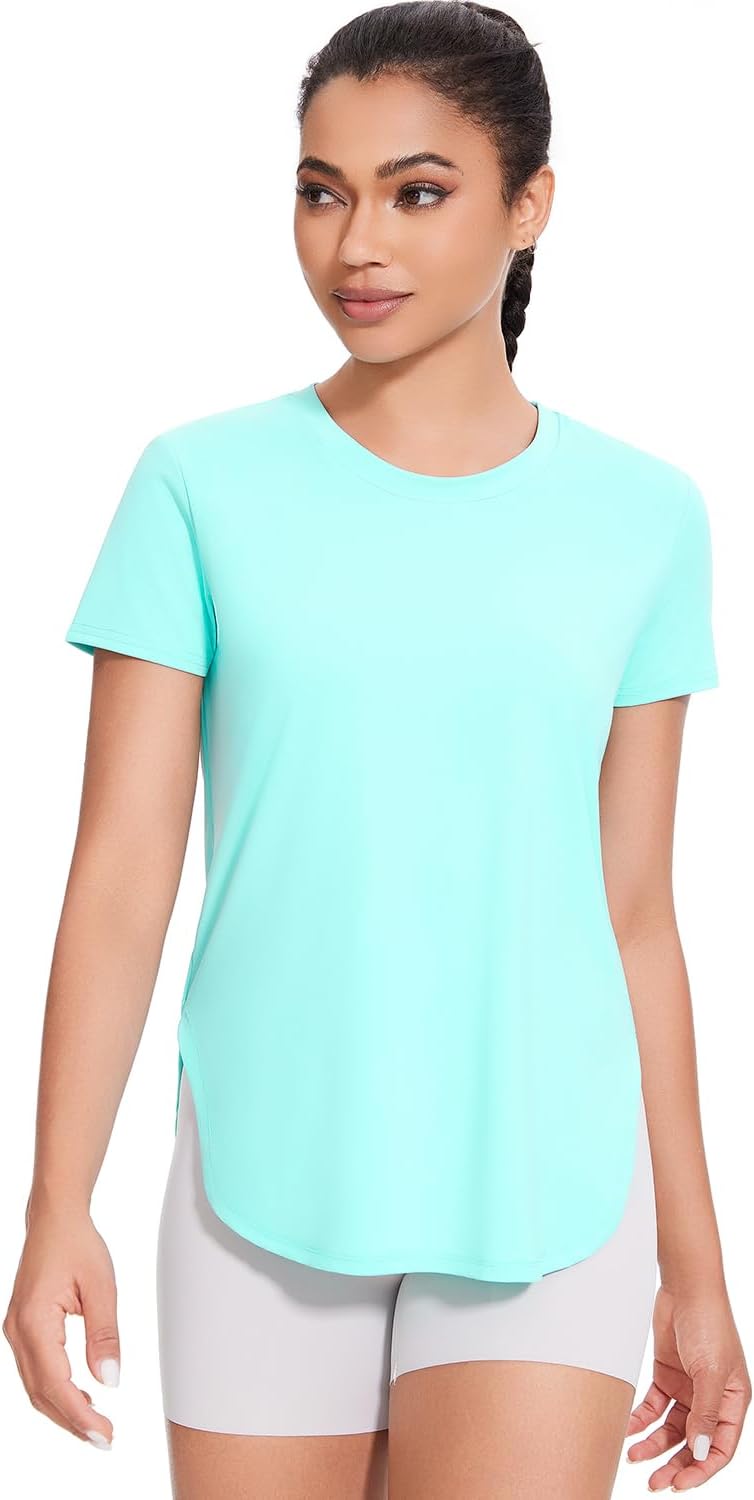 Cosy Pyro 4-Pack Workout Tops for Women UPF 50+ Yoga Shirts Short Sleeve Athletic T-Shirts Quick Dry Running Gym Tee