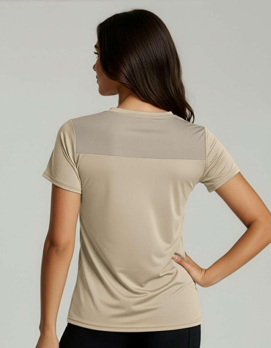 Real Essentials 5 Pack: Women's Short Sleeve Mesh Insert T-Shirts Athletic Tops Gym Workout Yoga Tennis Activewear (Plus)