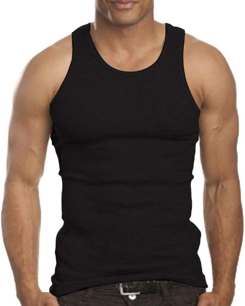 Falari 3 Pack Men's A-Shirt Tank Top Gym Workout Undershirt (Slim & Muscle Fit ONLY)