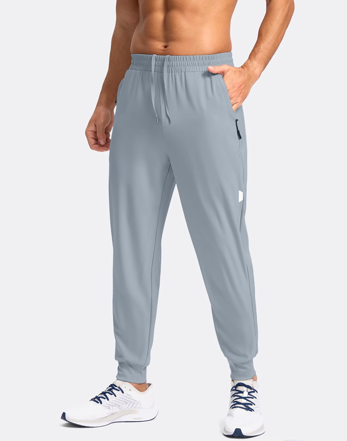 G Gradual Men's Joggers with Zipper Pockets Lightweight Athletic Workout Pants Quick Dry Sweatpants for Men Running Hiking