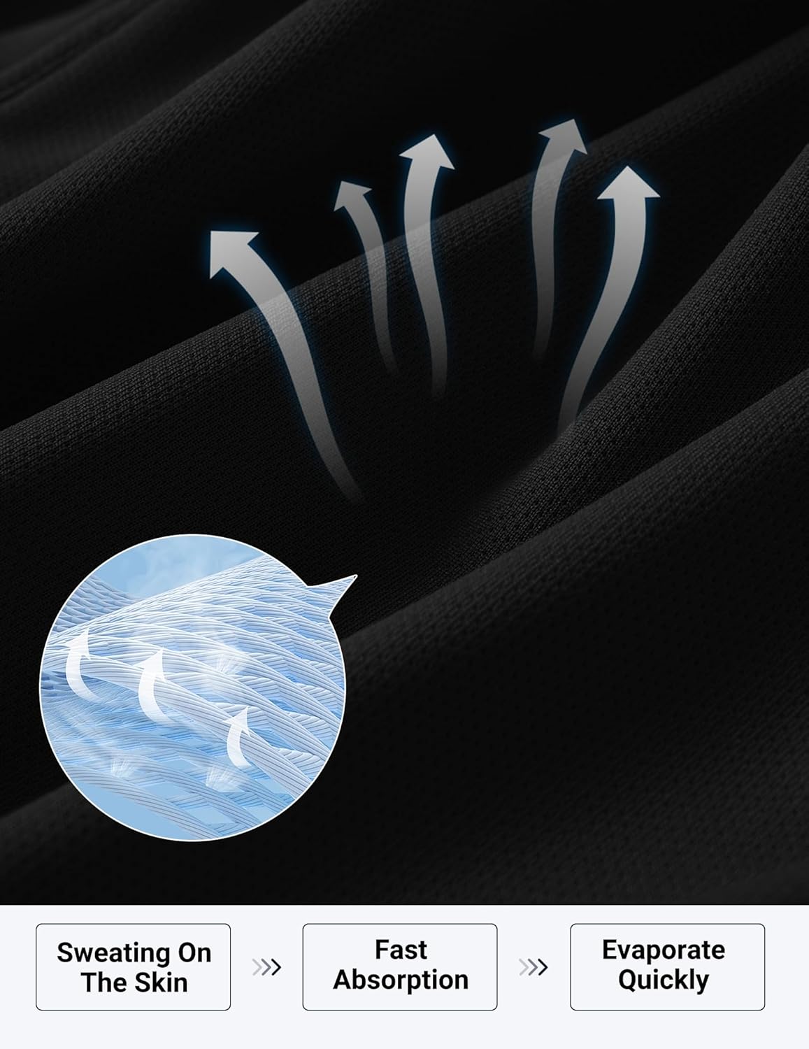 COOFANDY Mens Athletic Running Shorts with Zipper Pockets Quick Dry 7" Gym Workout Training Shorts - Image 4