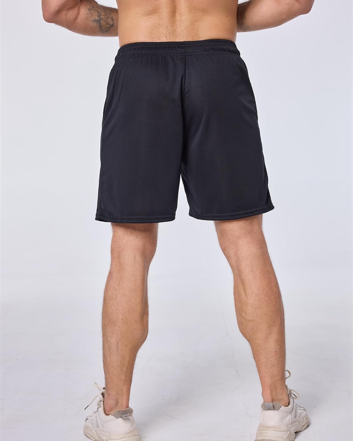 TEEPIRE Men's Athletic Shorts with Pockets and Elastic Waistband, Quick Dry Activewear Workout Short for Gym, Running