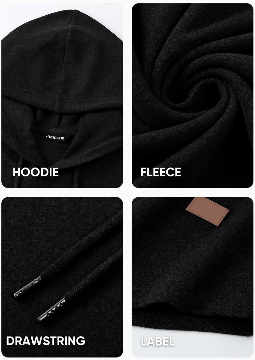 JMIERR Mens Fashion Hoodies Fleece Long Sleeve Athletic Sweatshirt Pullover T Shirts - Image 4