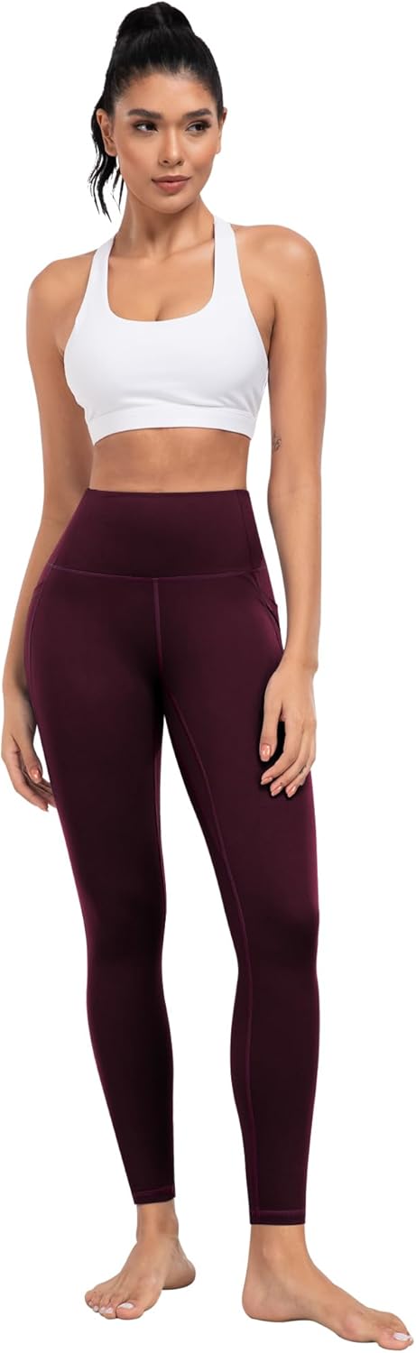 ATHVOTAR Leggings with Pockets for Women, 7 Packs High Waisted Workout Tummy Control Yoga Pants