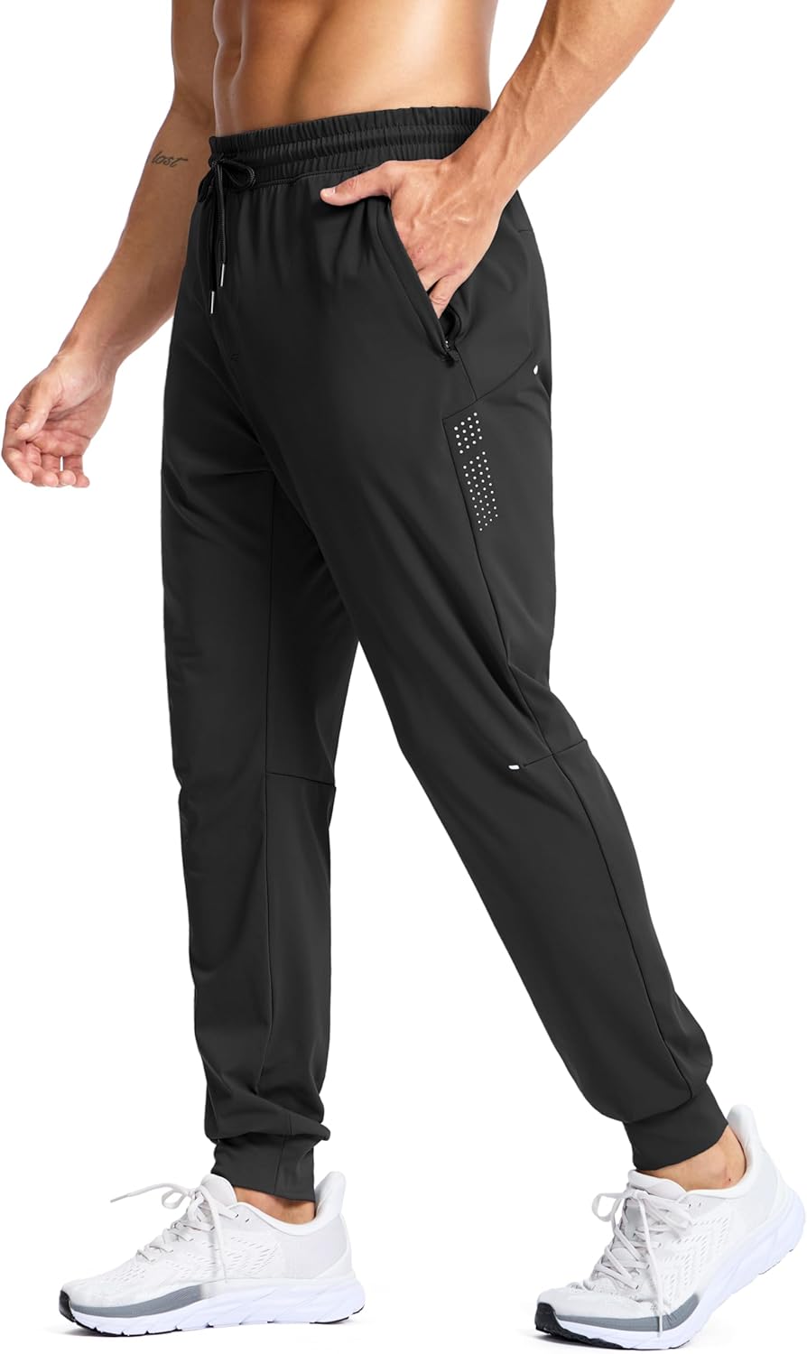 Alternative view of G Gradual Men's Joggers with Zipper Pockets Athletic Workout Gym Pants Stretch Running Track Jogging Sweatpants for Men