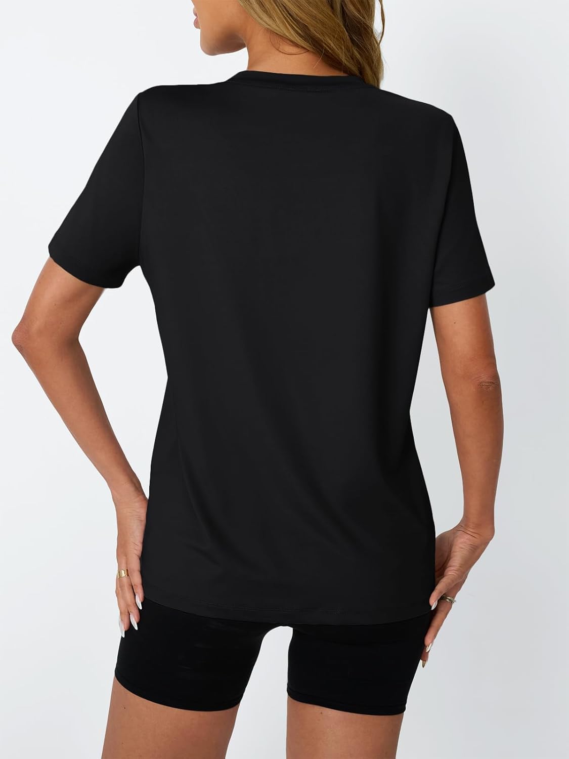 Alternative view of AUTOMET Women's Workout Tops Short Sleeve Gym Shirts Summer Athletic Yoga Tshirts Loose Fit Casual Clothes 2026