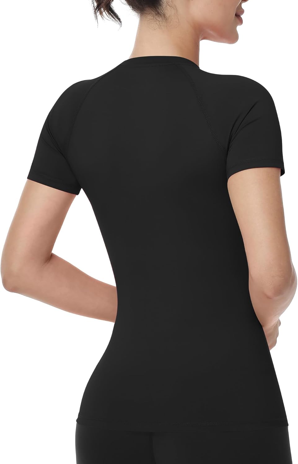 Alternative view of Runhit Compression Shirt Women Short Sleeve Workout Tops Athletic Gym Moisture Wicking T-Shirt Running Yoga Base Layer