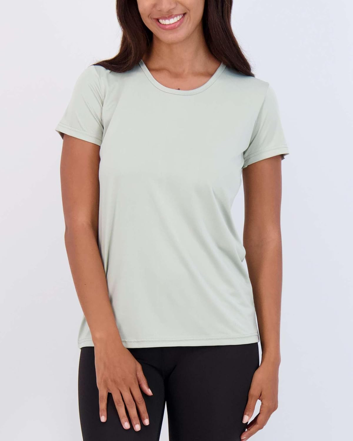 Alternative view of Real Essentials 5 Pack: Women's Short Sleeve T-Shirts Workout Tops Fitness Pilates Gym Activewear Athletic (Plus Available)