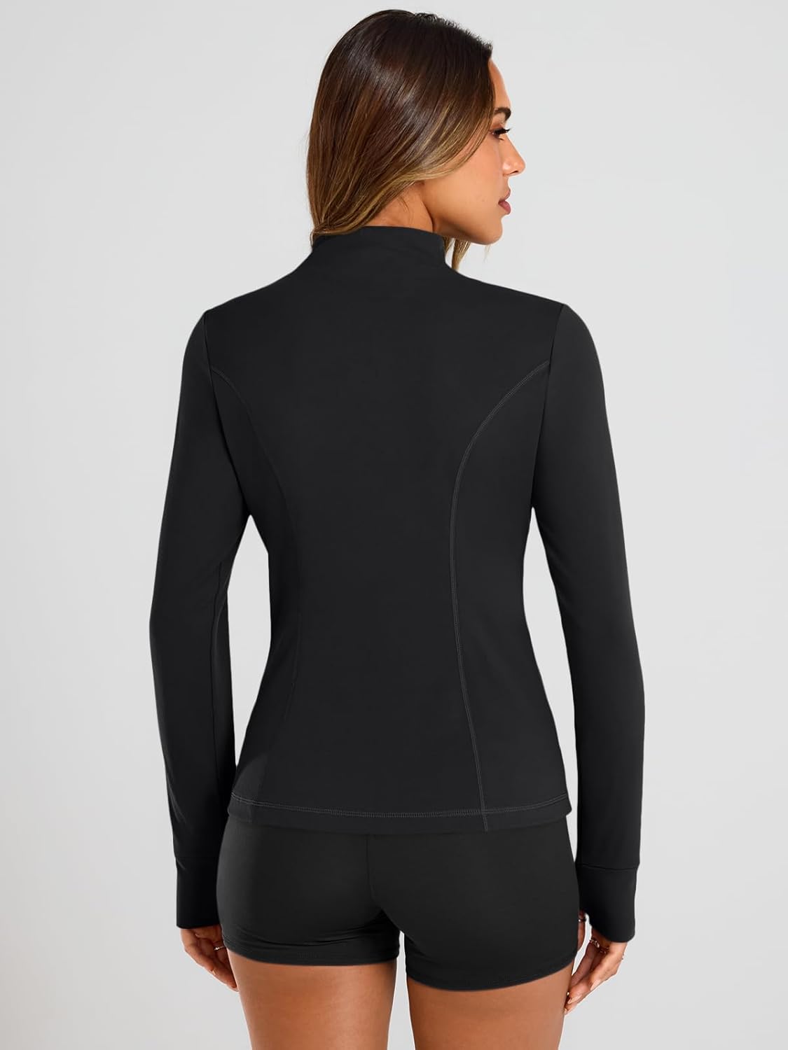 Trendy Queen Womens Lightweight Zip Up Jackets 2026 Athletic Workout Hoodies Spring Shirt Fitted Gym Clothes with Pocket - Image 4