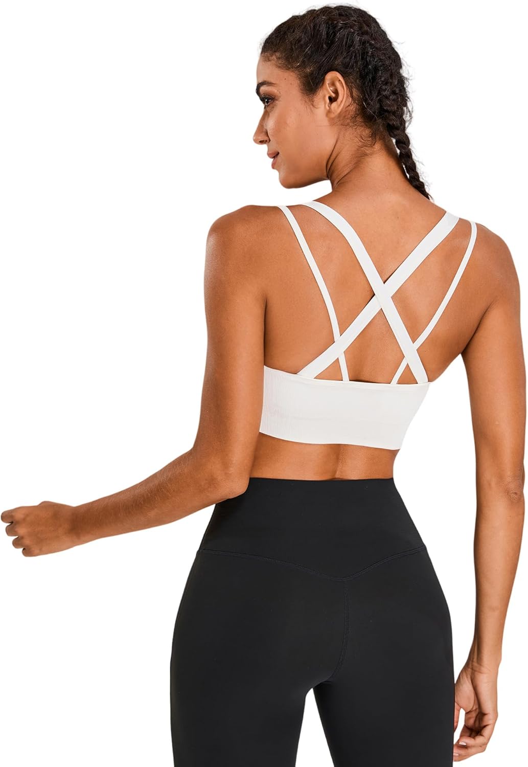 Alternative view of Sports Bras for Women HIigh Support, Criss-Cross Back Padded Strappy High Impact Sports Bras for Women Large Bust