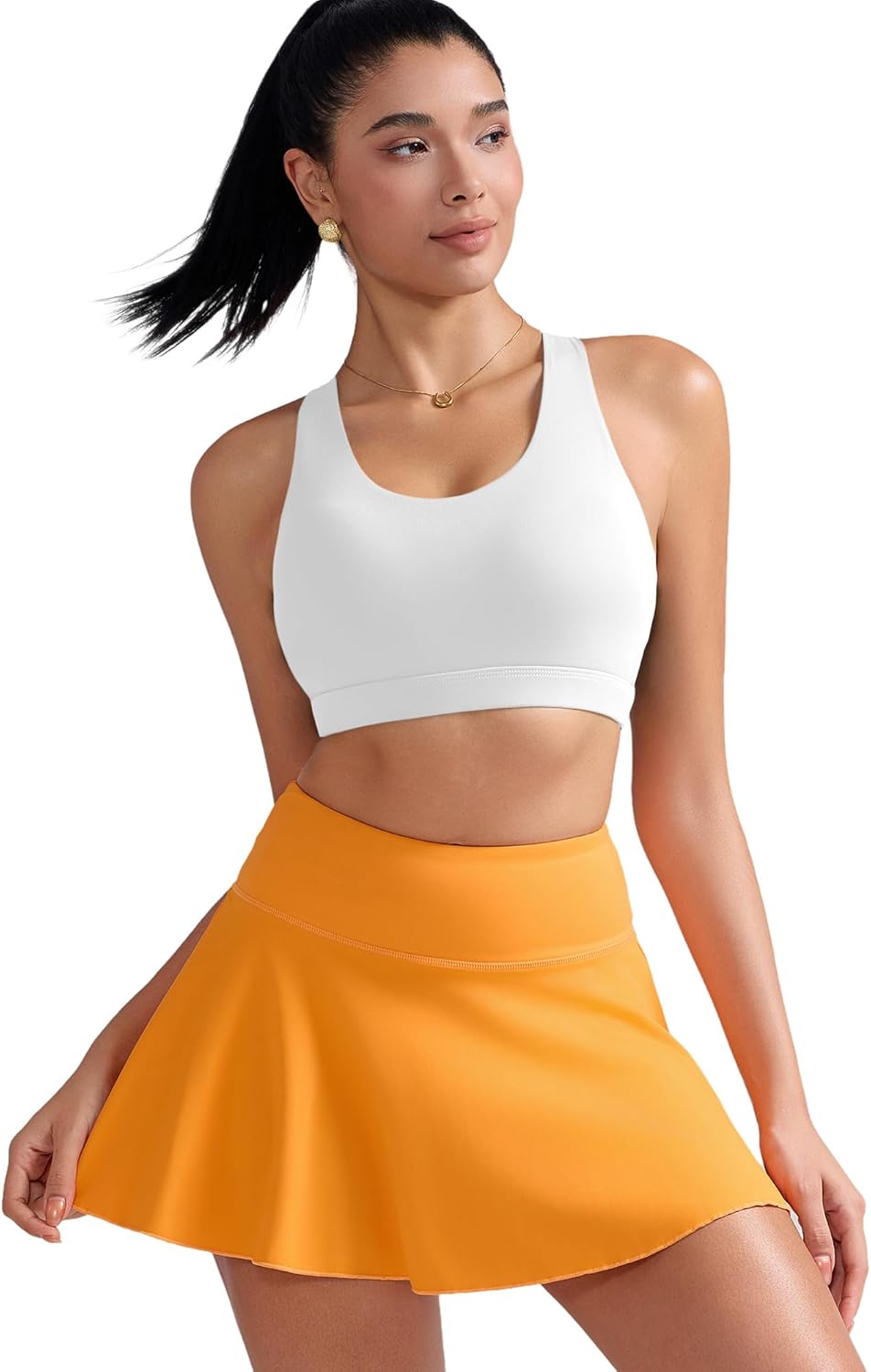 RUNNING GIRL Sports Bras for Women,Padded Strappy Sports Bras Criss-Cross Back Medium Support Sports Bras with Removable Cups