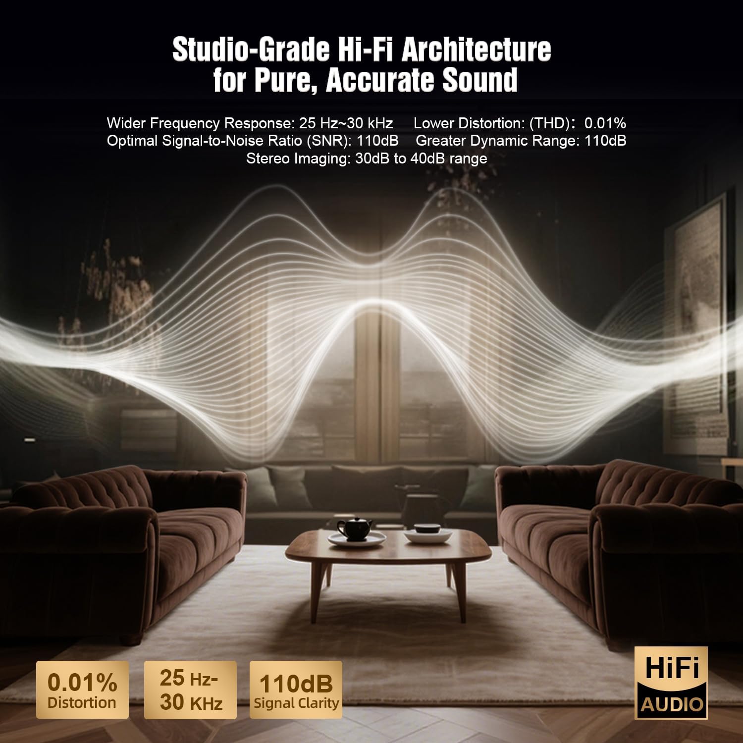 Alternative view of True 5.1.4 Hi-Fi Surround Sound System with Dolby Atmos, 900W Home Theater Sound Bar for Smart TV, Center Channel Speaker with 4 Surrounds, 25Hz Subwoofer, Hi-Fi Grade Crossover, Soundbar eARC, BT 5.4