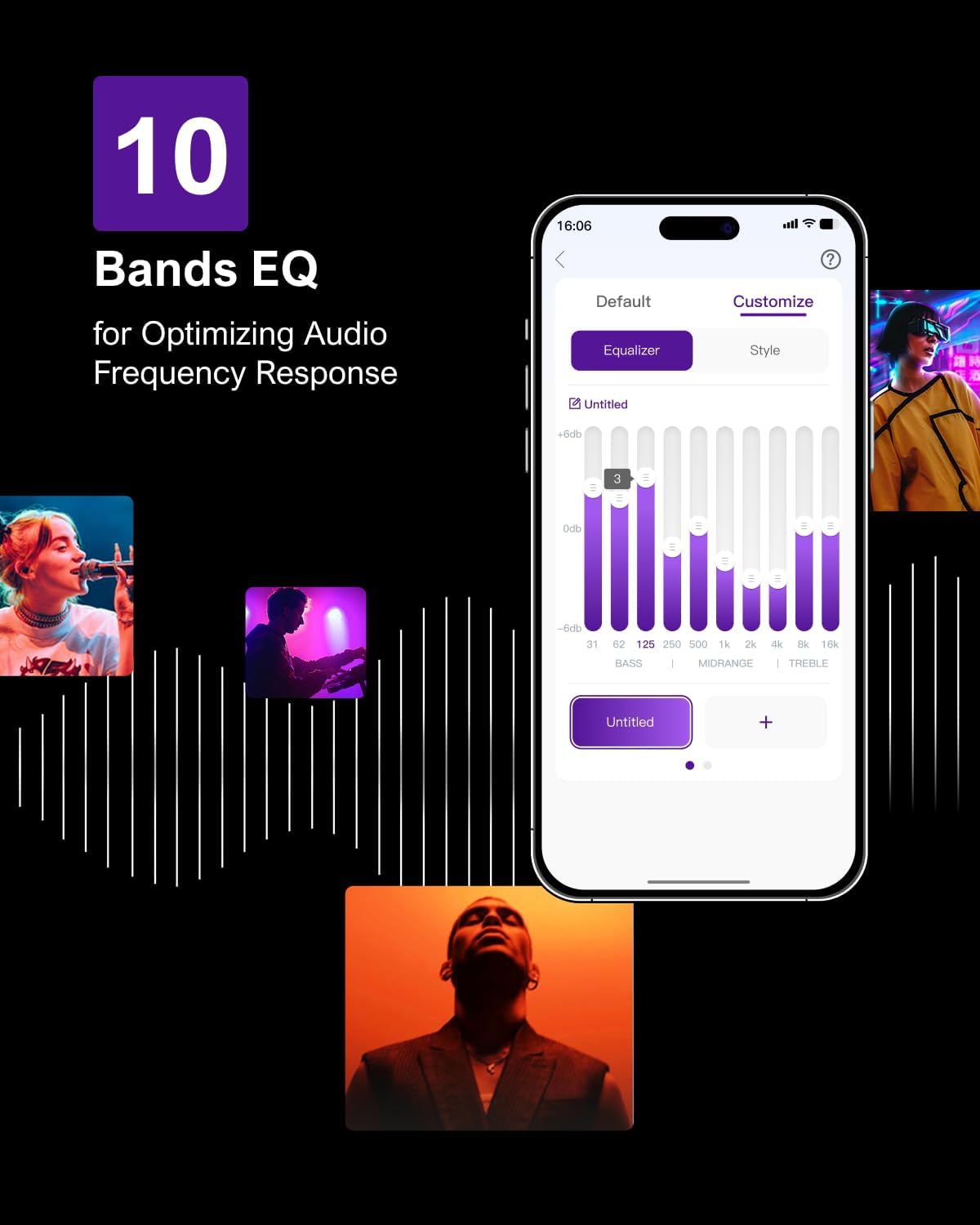 Alternative view of ULTIMEA 7.1ch Virtual Surround Sound Bar, Sound Bar for Smart TV with 4 Surround Speakers, Peak Power 330W, Surround Sound System for TV, App Control, TV Soundbar with Subwoofer, Opt/AUX/BT, Aura A40
