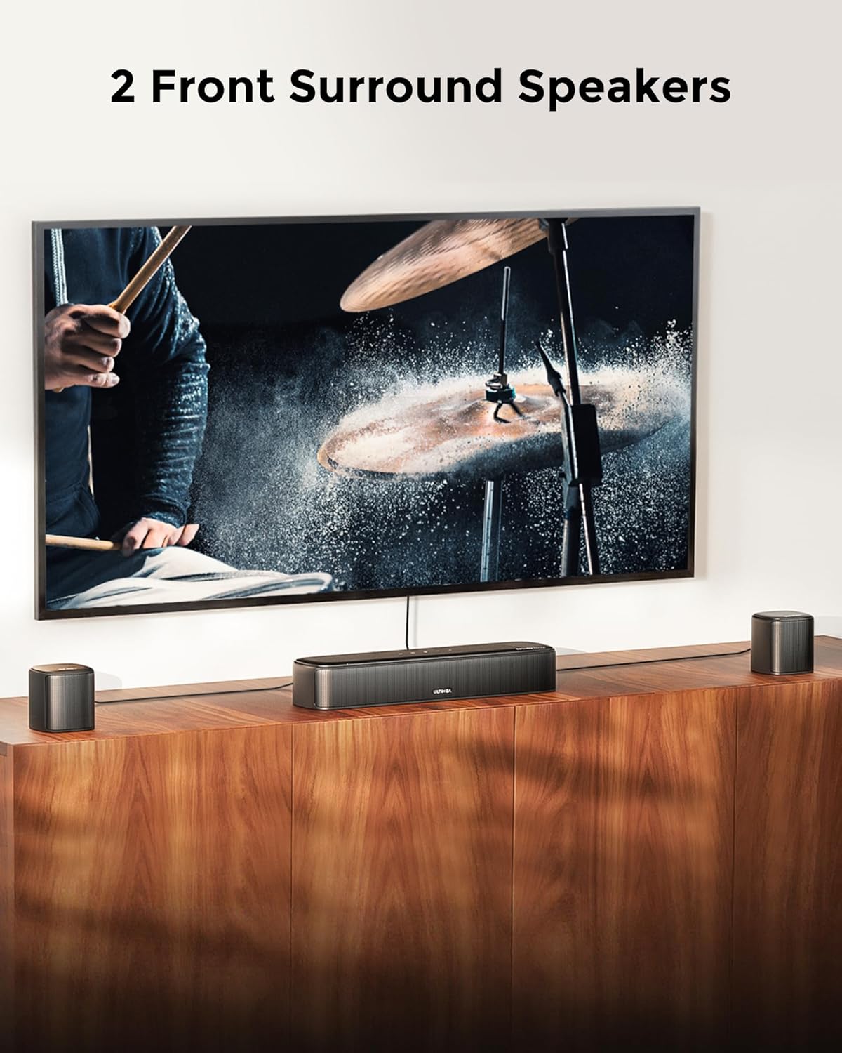 Alternative view of ULTIMEA 7.1ch Sound Bar with Dolby Atmos, Surround Sound System for TV with 4 Surround Speakers, Sound Bar for Smart TV with App Control, Soundbar with Subwoofer for Home Theater, HDMI eARC, Aura A60