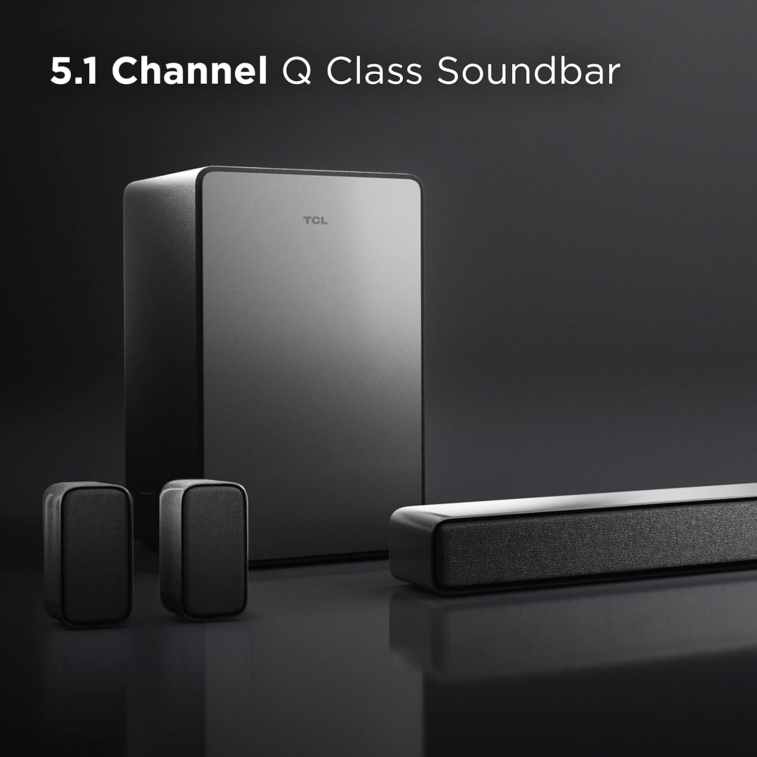 Alternative view of Philips B5306 2.1-Channel Soundbar with Wireless Subwoofer & Roku TV Ready, Black