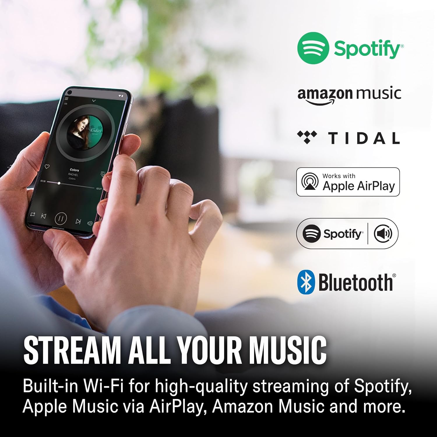 Alternative view of Yamaha True X Bar 40A Dolby Atmos Sound Bar with Built-in Subwoofers, Wi-Fi, Music Streaming, Optional Wireless Subwoofer and Surrounds (Black)