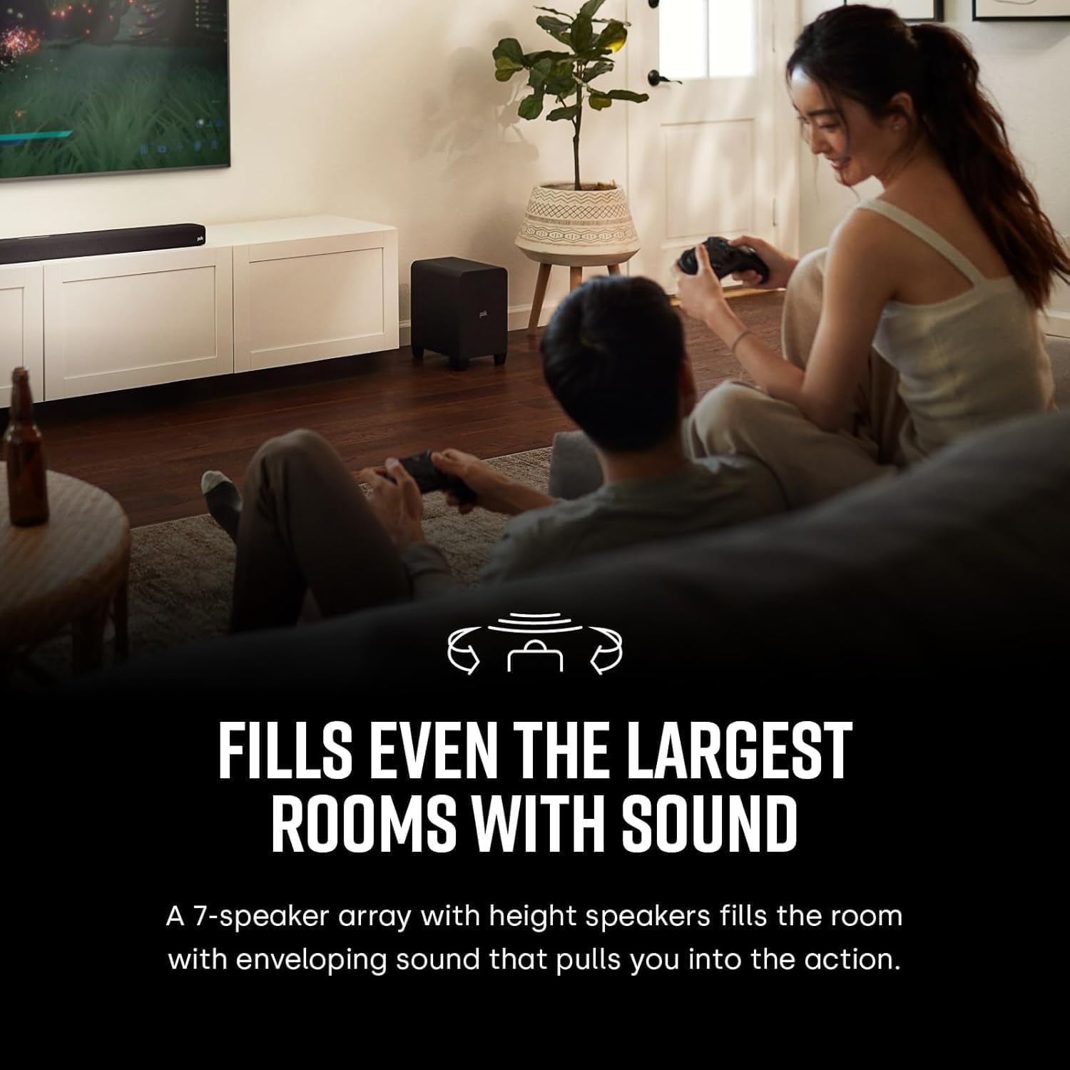 Alternative view of Polk Audio Signa S4 TV Sound Bar with Subwoofer - Dolby Atmos Audio VoiceAdjust & BassAdjust Technology, HDMI eARC, Wireless Subwoofer works with 8K, 4K, & HD TVs, Bluetooth, Wireless Streaming