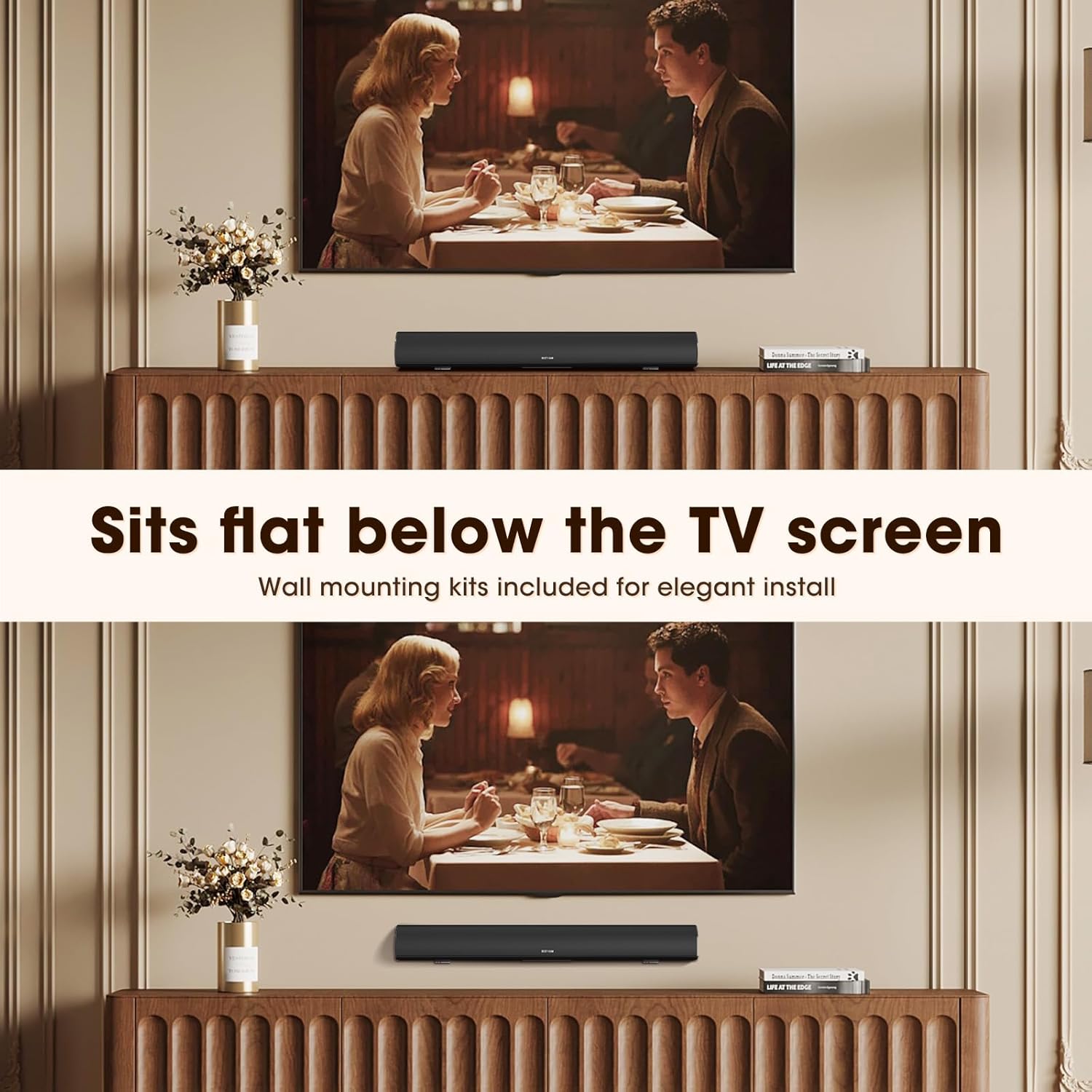 BESTISAN Soundbar, TV Sound Bar with Wired HDMI and Wireless Bluetooth 5.0 Home Theater System (28 Inch, Enhanced Bass Technology, 3-Inch Drivers, Bass Adjustable, Wall Mountable, DSP) - Image 4