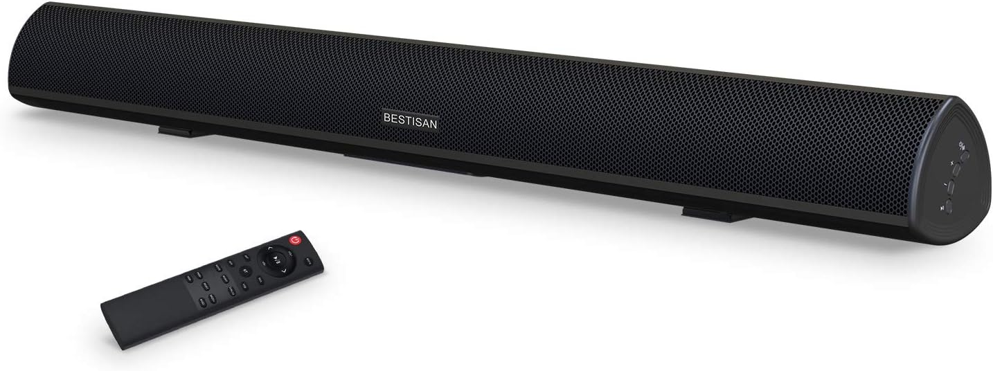 BESTISAN Soundbar, TV Sound Bar with Wired HDMI and Wireless Bluetooth 5.0 Home Theater System (28 Inch, Enhanced Bass Technology, 3-Inch Drivers, Bass Adjustable, Wall Mountable, DSP) - Image 8