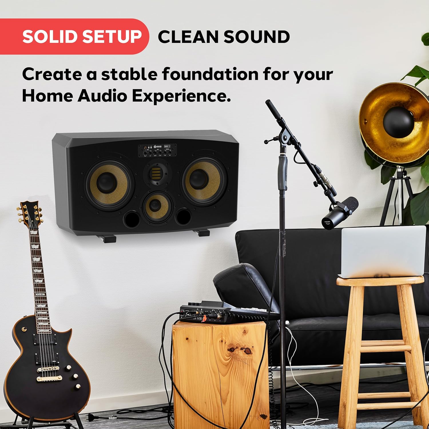 Pyle Adjustable Speaker Wall Mount Brackets - 2 Pack Extendable Steel Arms for Center Channel, Small or Large Speakers & Soundbars - 110 lbs Capacity, 6.7-11.8" Depth - Includes Mounting Hardware