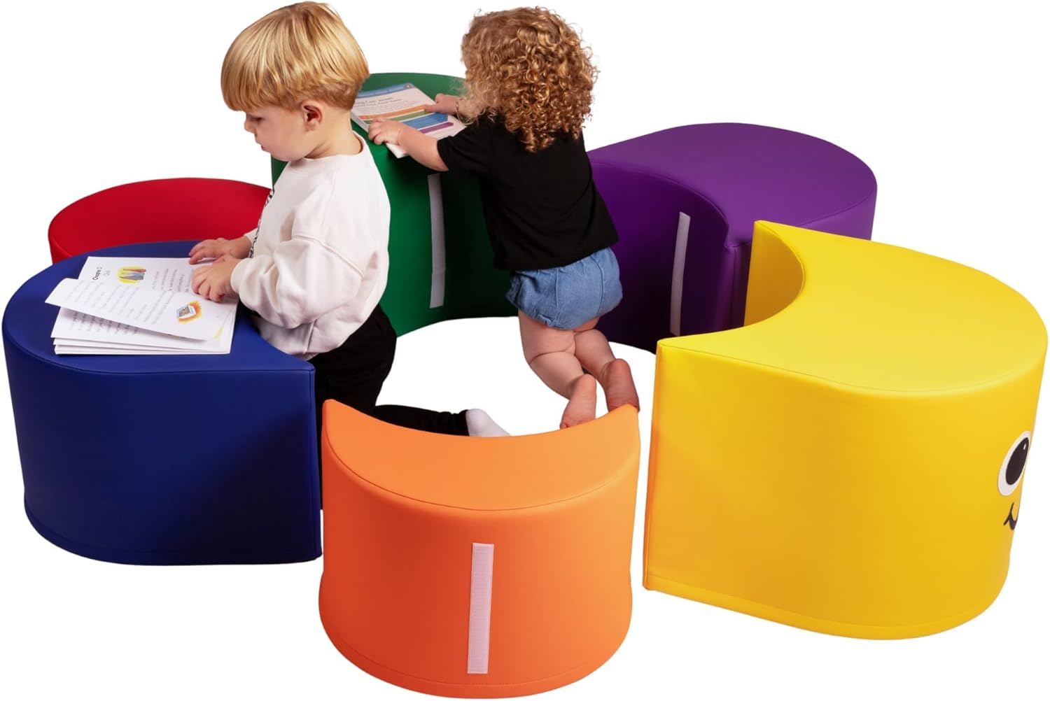 Alternative view of Schooled Modular Caterpillar Bench - Soft Play Seating for Libraries and Sensory Rooms - Climbing Blocks for Children and Toddlers