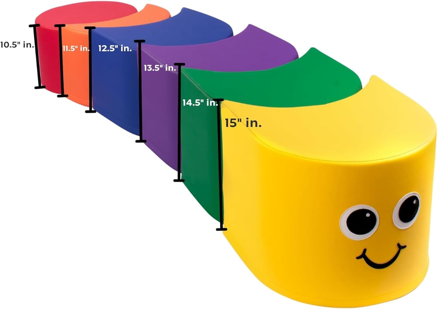 Schooled Modular Caterpillar Bench - Soft Play Seating for Libraries and Sensory Rooms - Climbing Blocks for Children and Toddlers - Image 5