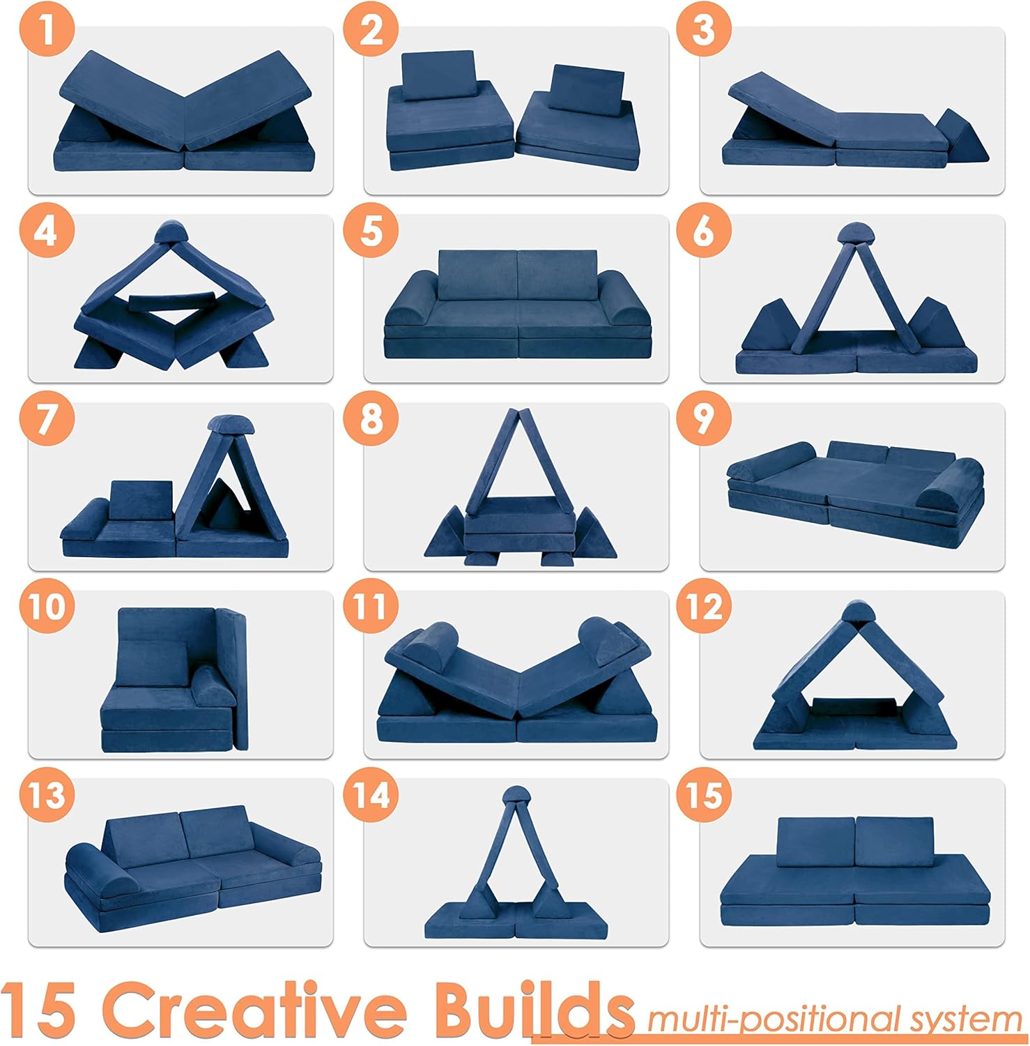 Alternative view of Betterhood Imaginative Play Couch Sofa for Kids - Large Size for Toddlers to Teens - Creative Playroom Furniture