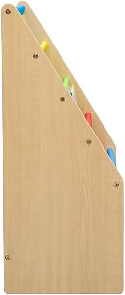 Alternative view of Delta Children Sling Book Rack Bookshelf, 4-Tier Wooden Shelf with Soft Fabric Pockets, Ideal for Playroom, Living Room, Basement, or Bedroom