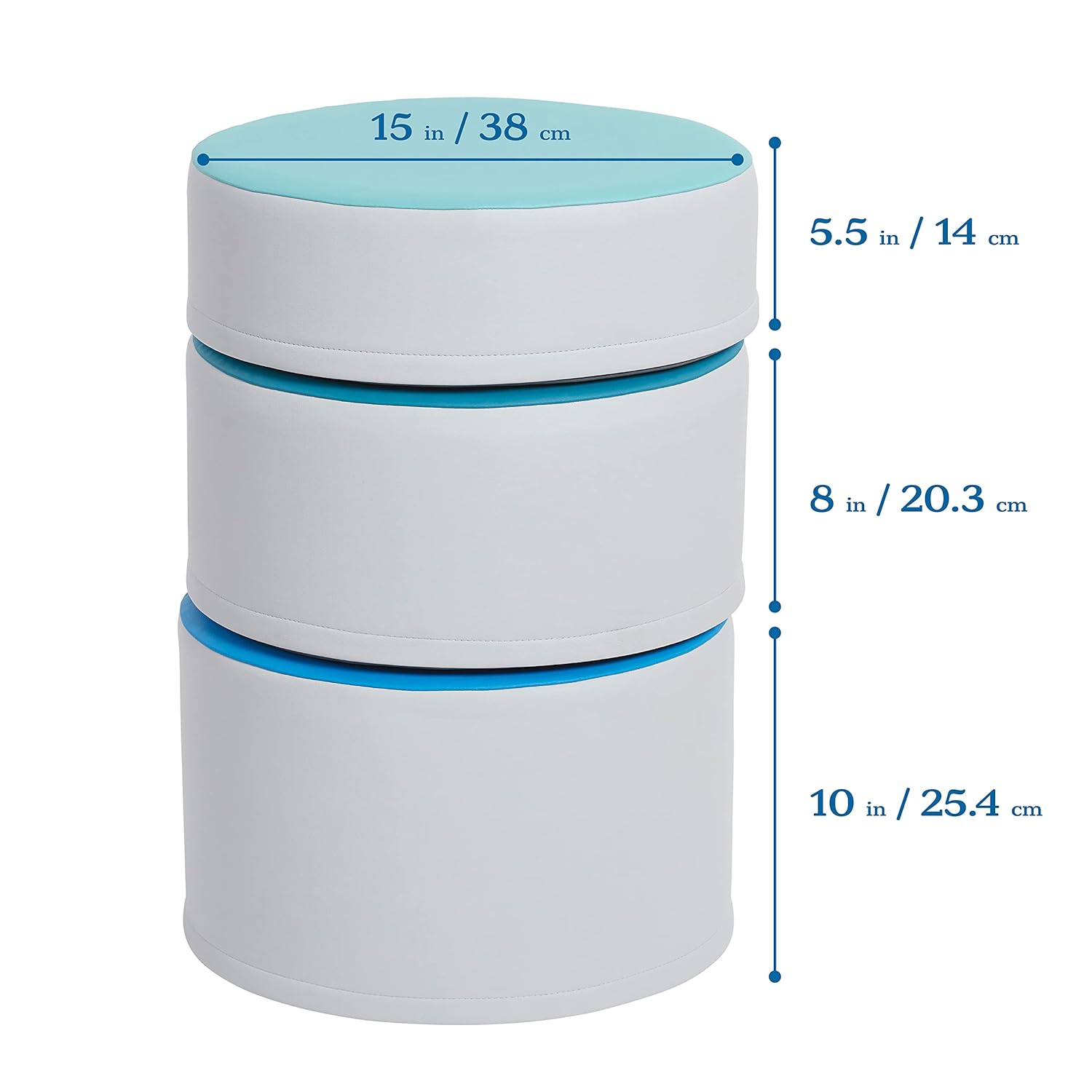 Alternative view of ECR4Kids SoftZone Colorful Stump Stool Set, Flexible Seating, Contemporary, 3-Piece