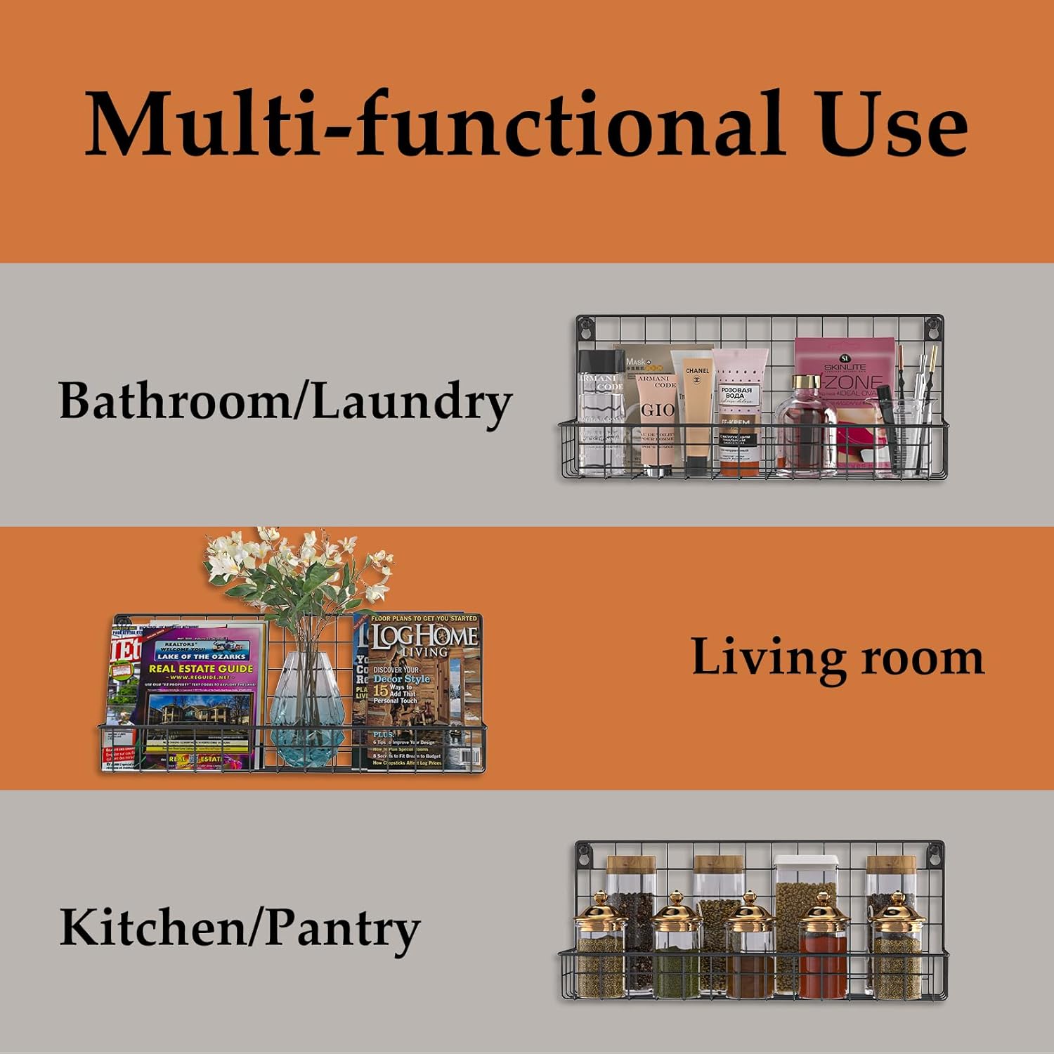 X-cosrack 4-Pack Wall Mounted Metal Kids Bookshelf, Floating Book Shelves for Kids Nursery Toddler Classroom, Hanging Book Shelf Organizer for Room Decor, Black - Image 6