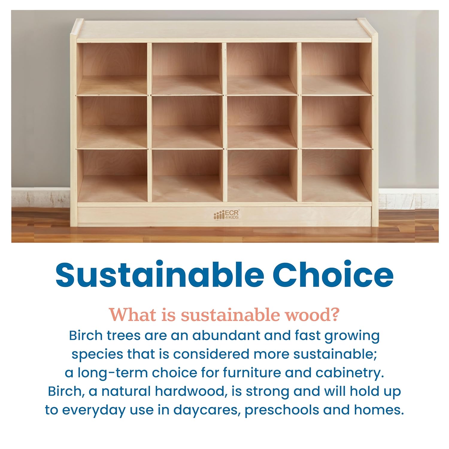 ECR4Kids 12 Cubby Tray Cabinet with Scoop Front Storage Bins , Classroom Furniture, Clear, 12-Piece - Image 6