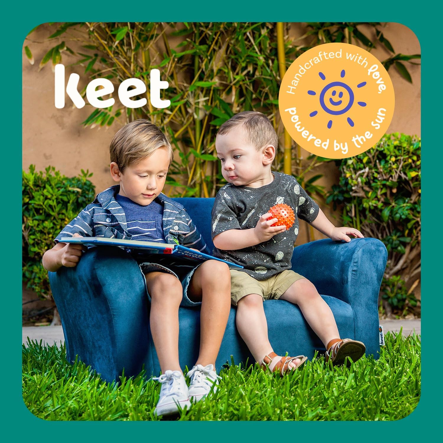 Keet Roundy Childrenu2019s Sofa u2013 Durable Wooden Frame, Soft Microsuede Upholstery, Ergonomic & Padded Seat, Comfortable Toddler Couch for Ages 2u20135, Ideal for Bedrooms, Playrooms & Daycares. - Image 5