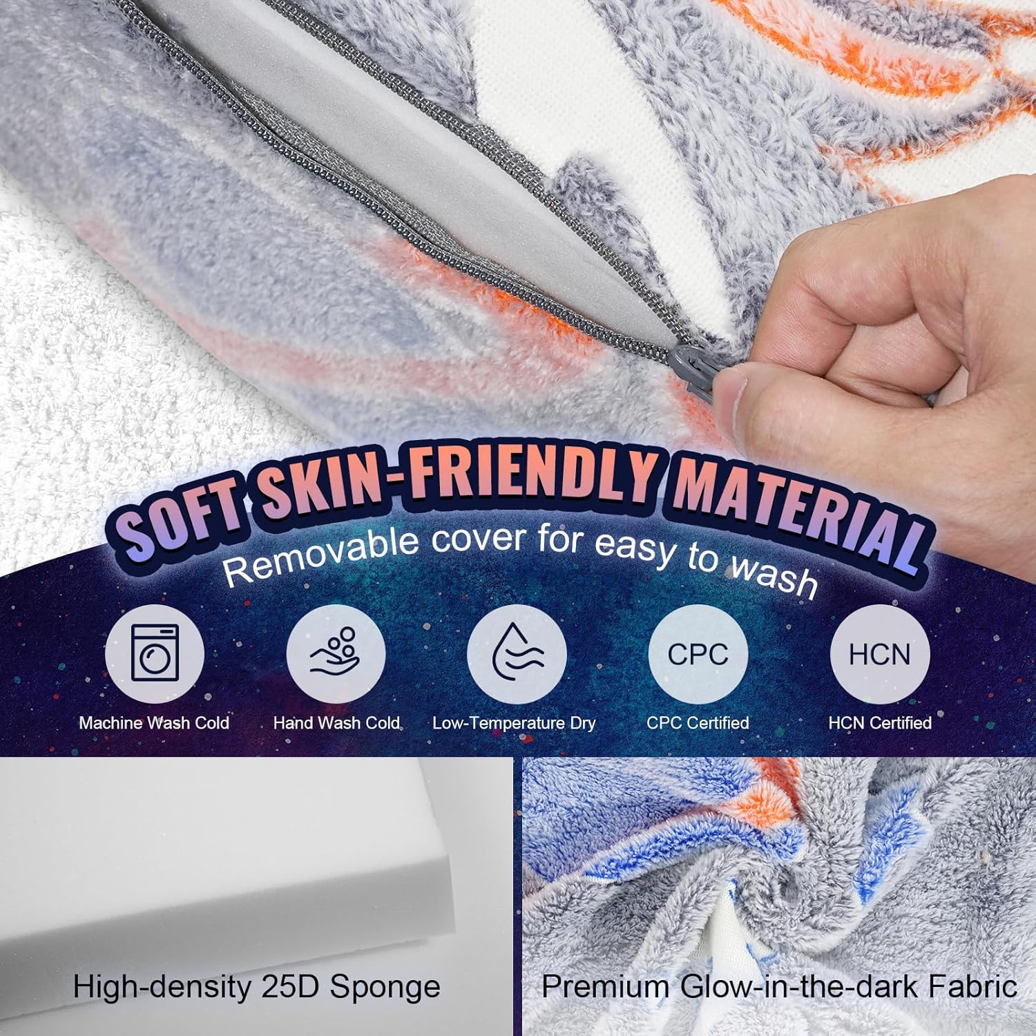 VEVOR Kids Couch, 4Pcs Toddler Couch Sofa Bed, Kids Chair Seat Playroom Furniture, Child Sectional Sofa with Removable Cover for Kids Girls & Boys, Dark Grey - Image 5