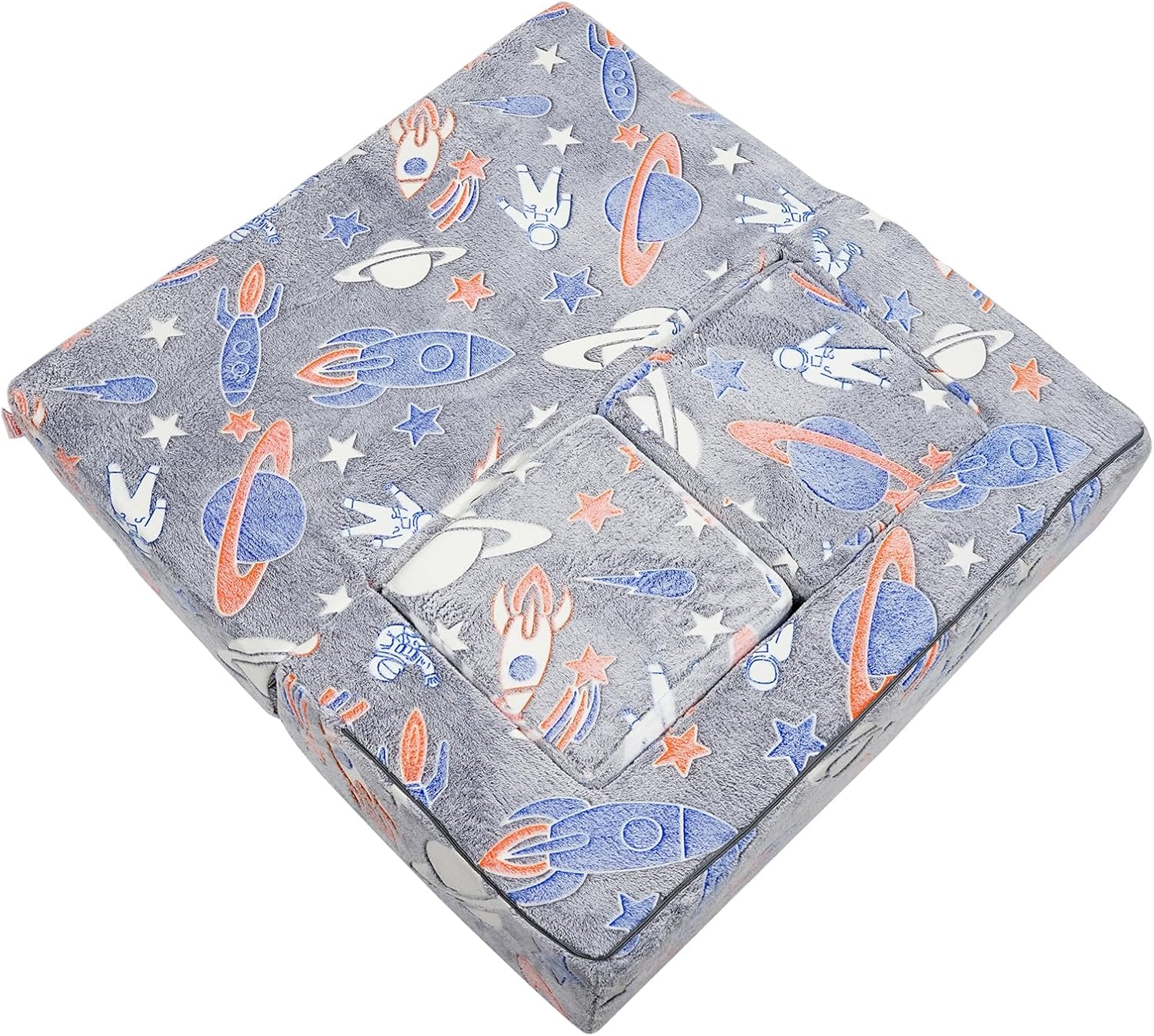 VEVOR Kids Couch, 4Pcs Toddler Couch Sofa Bed, Kids Chair Seat Playroom Furniture, Child Sectional Sofa with Removable Cover for Kids Girls & Boys, Dark Grey - Image 8